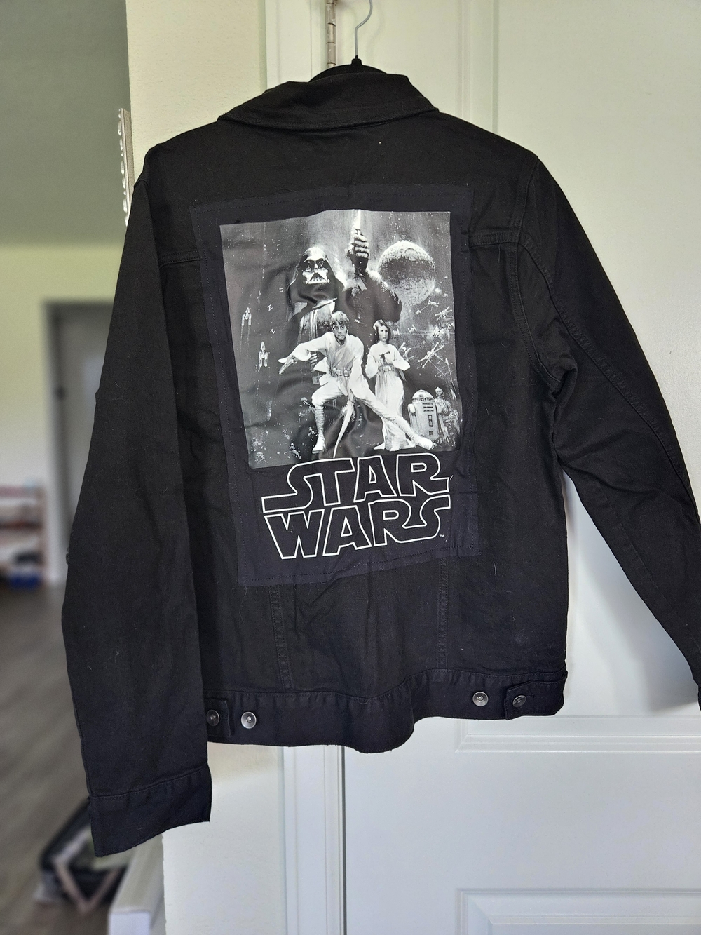 Star Wars Black Men's Denim-Style Jacket Disney Nwt - Picture 3 of 4